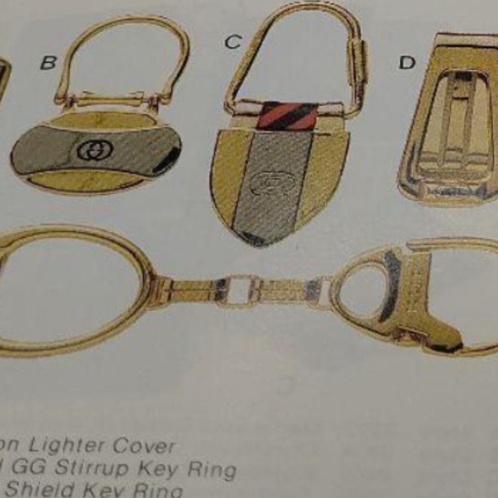 Gucci Rigato Shield Men's Key Ring - Picture 7 of 10
